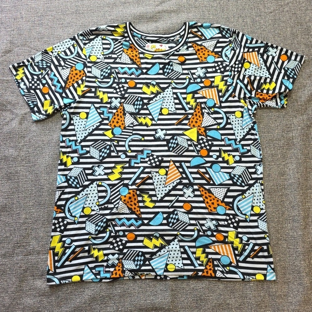 Oh Snap! By Drill Clothing Men's T shirt (Sz: L) 80s Pop Art Nostalgic Retro